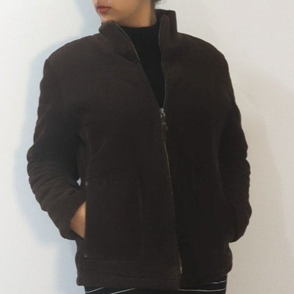 Cotton Ginny Brown Corduroy Jacket with Paisley Lining - Picture 1 of 7